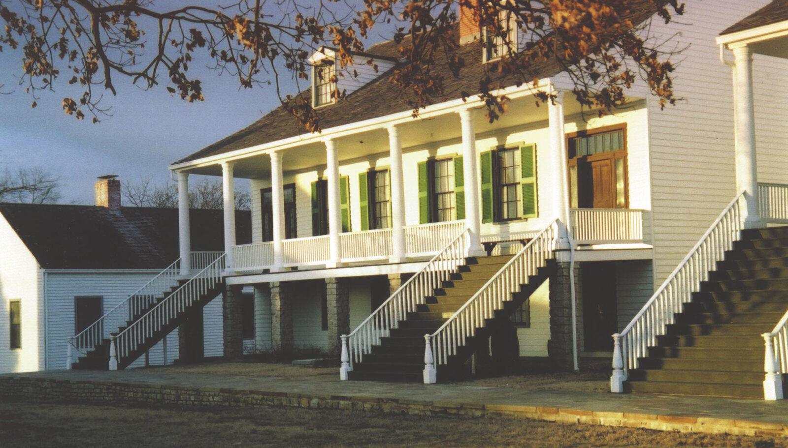 The restored officers quarters at Fort Scott National Historic Site in Fort Scott, Kansas