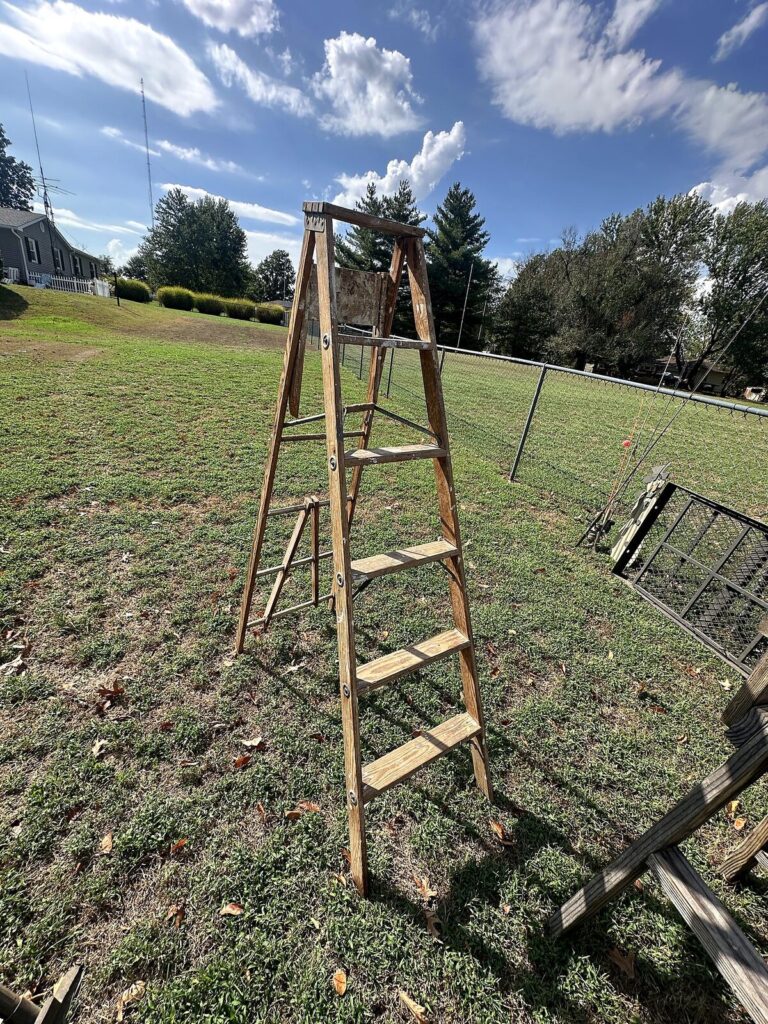 Wood step ladder