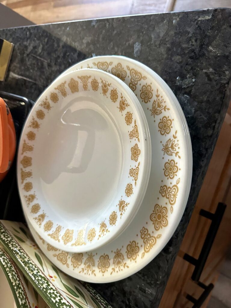 Corelle Butterfly Gold dinnerware